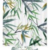 Watercolor and Ink Bamboo Shower Curtain - Waterproof Fabric Bathroom curtain - Home decor