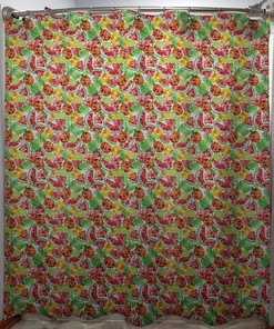 Watermelon and Pineapple Tropical Fruit Shower Curtain for a Fun Bath Decor