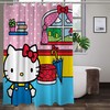Waterproof 70-inches Bath Curtain with Metal Buttonholes for Bathtub