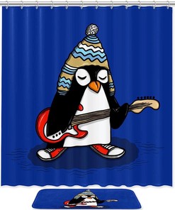 Waterproof Penguin Bathroom Curtain for Your Bathroom Decoration