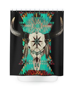 Wester Skull Shower Curtain for Bathroom Decor, Home Decor Style