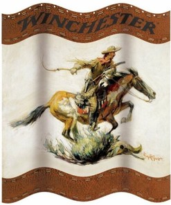 Western Cowboy Horse and Rider Shower Curtain by Winchester for Home Decor