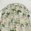 White Rosaosa Print Vintage Shower Curtain for Fresh Bathroom Decor