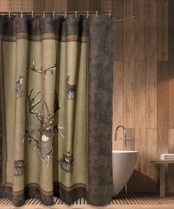 Whitetail Ridge Bath Shower Curtain - Home Bathroom Decor