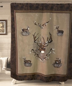 Whitetail Ridge Bath Shower Curtain - Home Bathroom Decor