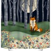 Wild Animal Shower Curtain for Forest Bathroom Decor 