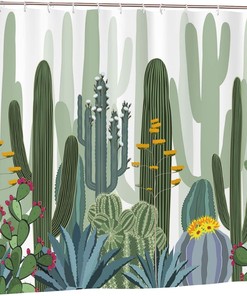 Wild Cactus Forest Shower Curtain: Succulent Plant for Your Bathroom