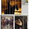 Wild Horses Shower and Bath Curtains with Invigorating Theme Print - Rustic Bathroom Decor