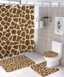 Wild and Fun Giraffe Skin Shower Curtain for Bathroom Decor, Waterproof for a Bold Touch
