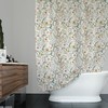 Wildflowers Garden Shower Curtain with Romantic Botanical Print - Unique Bathroom Accessories