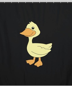 Yellow Duck Printed Shower Curtain for Bathroom Decor