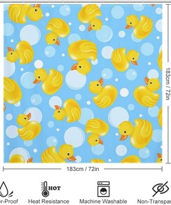 Yellow Duck Shower Curtain for Home Bathroom Decor