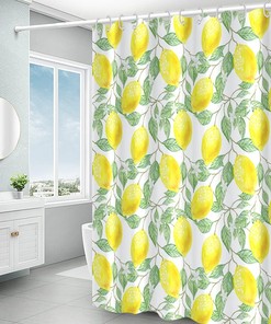 Yellow Fruit Lemon Juice Shower Curtain - Bathroom Decor