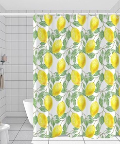 Yellow Fruit Lemon Juice Shower Curtain - Bathroom Decor