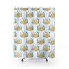 Yellow Rubber Bath Duck Bathroom Shower Curtain Set