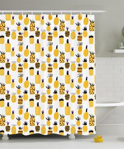 Yellow Shower Curtain - Fabric Bathroom Decor - Home Accessory
