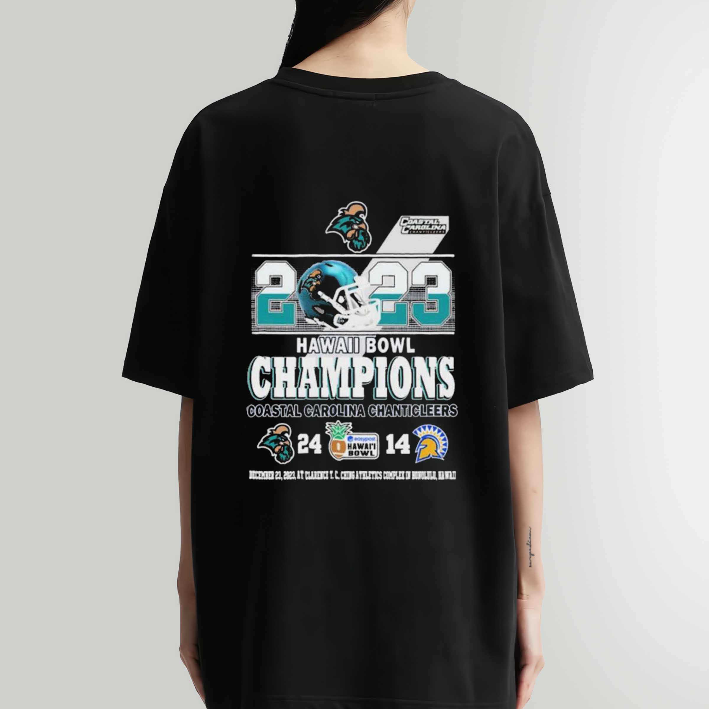 2023 Easypost Hawai Bowl Champions Coastal Carolina Chanticleers 24 14 Shirt Sweatshirt Hoodie