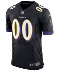 Baltimore Ravens Nike Speed Machine Elite Custom Jersey - Black