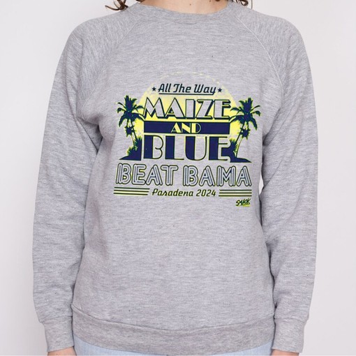 Beat Bama! All the Way Maize and Blue T-Shirt, Sweatshirt, Hoodie for Fans