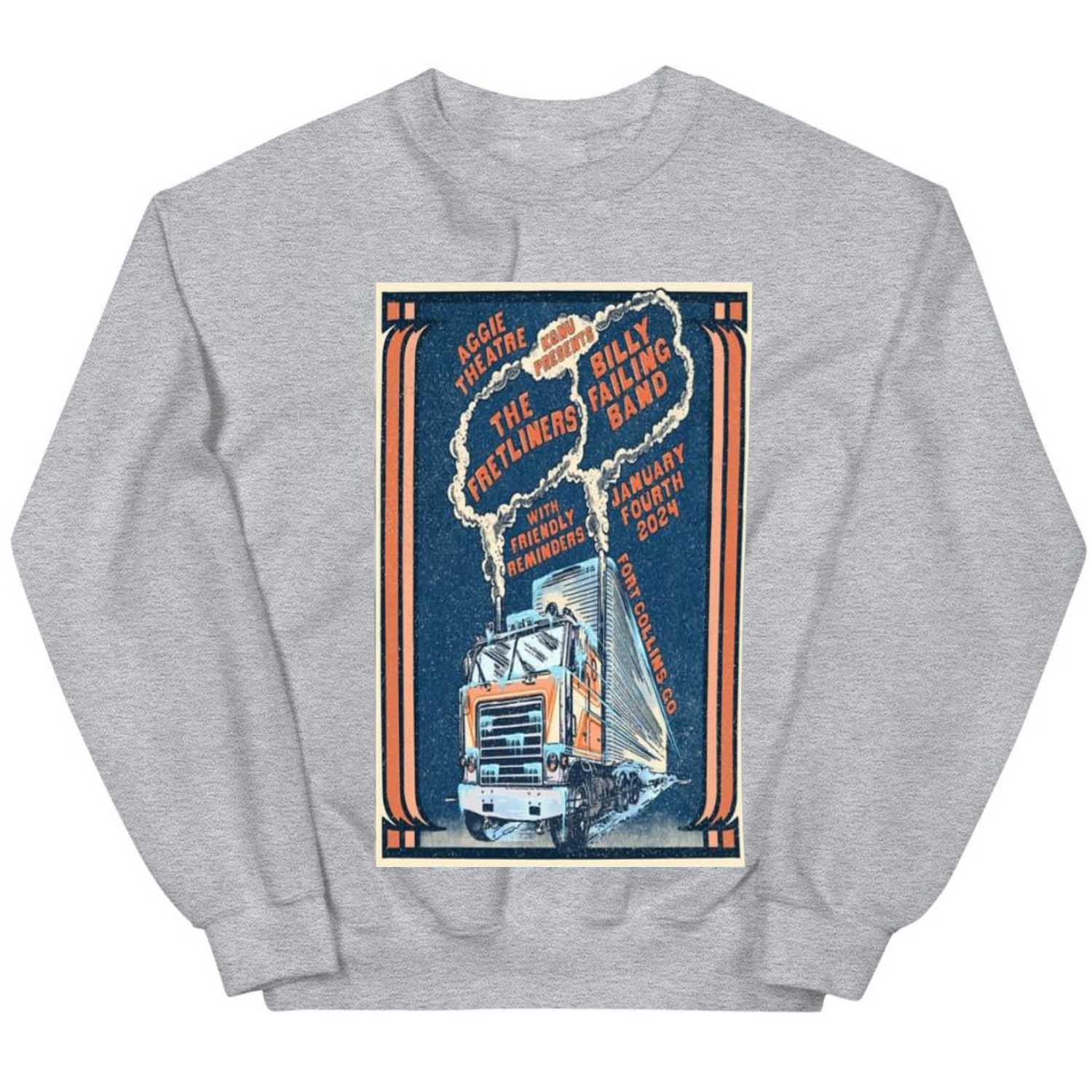 Billy Failing January 4 Shirt, 2024 Aggie Theatre Ft. Collins, CO Tour Poster T-Shirt