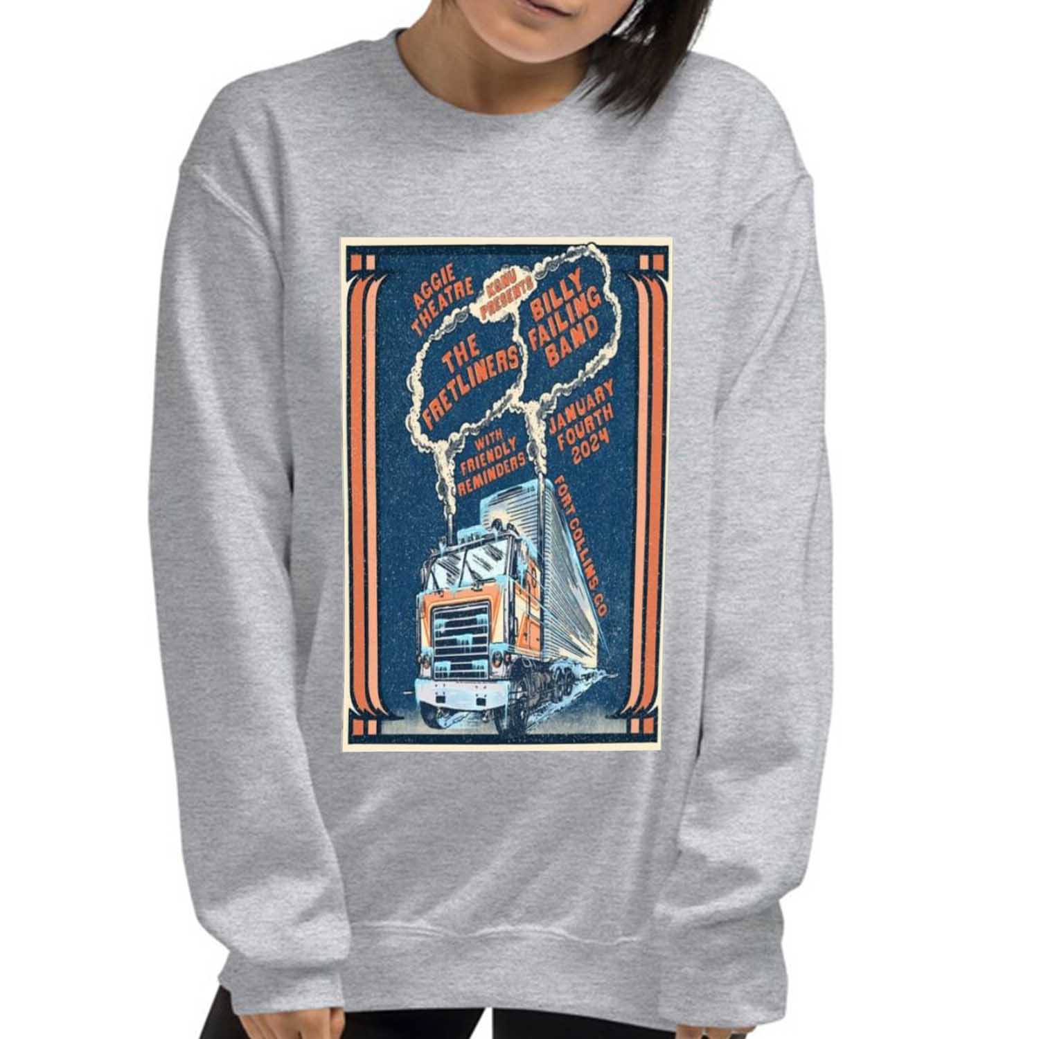 Billy Failing January 4 Shirt, 2024 Aggie Theatre Ft. Collins, CO Tour Poster T-Shirt