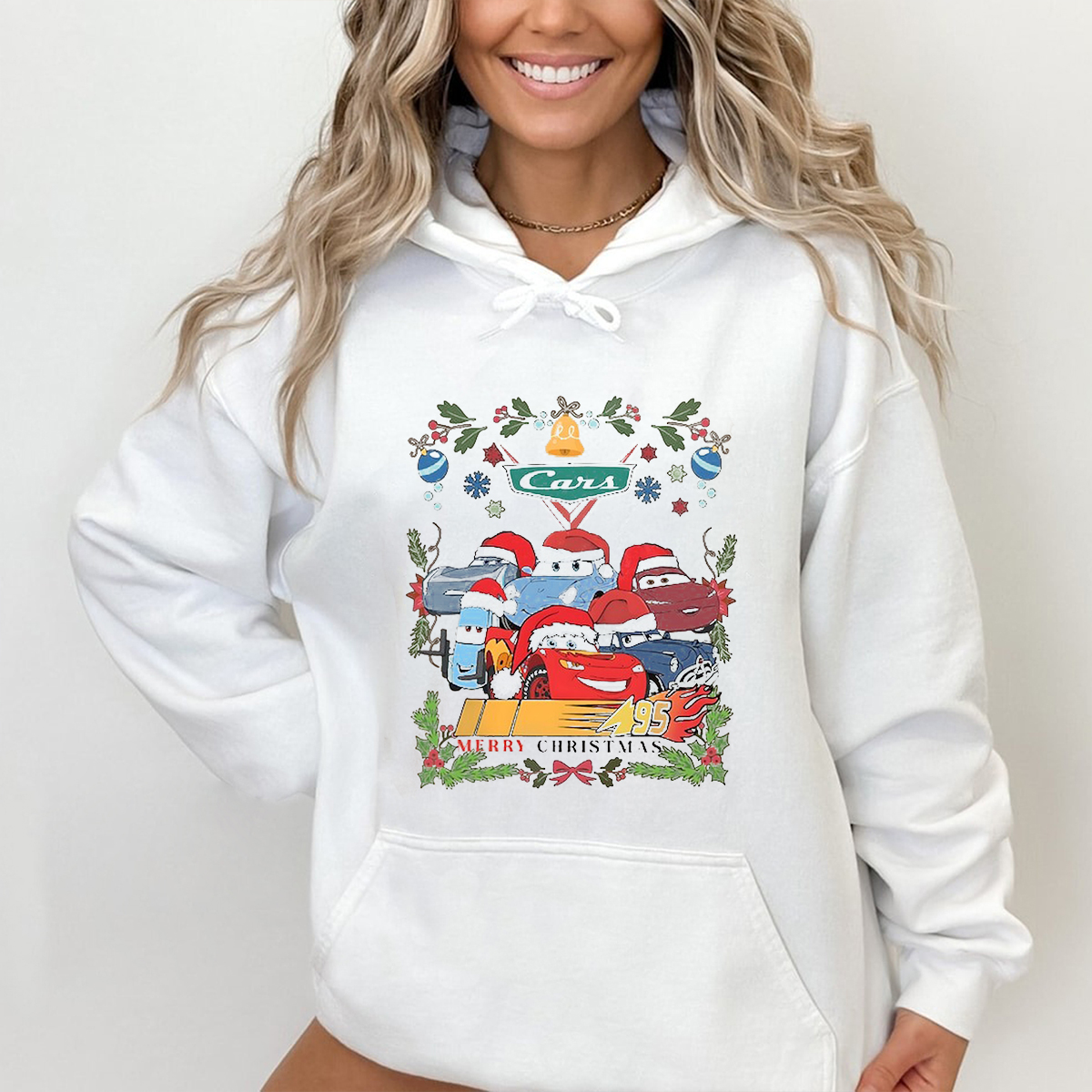 Disney Cars Christmas Shirt, Lightning McQueen Tow Mater Christmas Sweatshirt, Disney World Merry Christmas Hoodie, Disneyland Holiday Tee