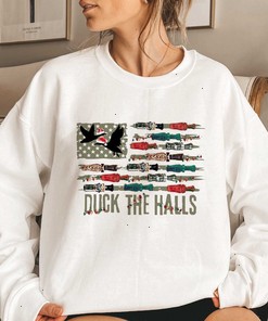 Duck the Halls Christmas Sweatshirt, Christmas Duck Hunting Sweater, Christmas Hunting Sweatshirt, Mallard Duck Hoodie, Duck Hunting Gifts