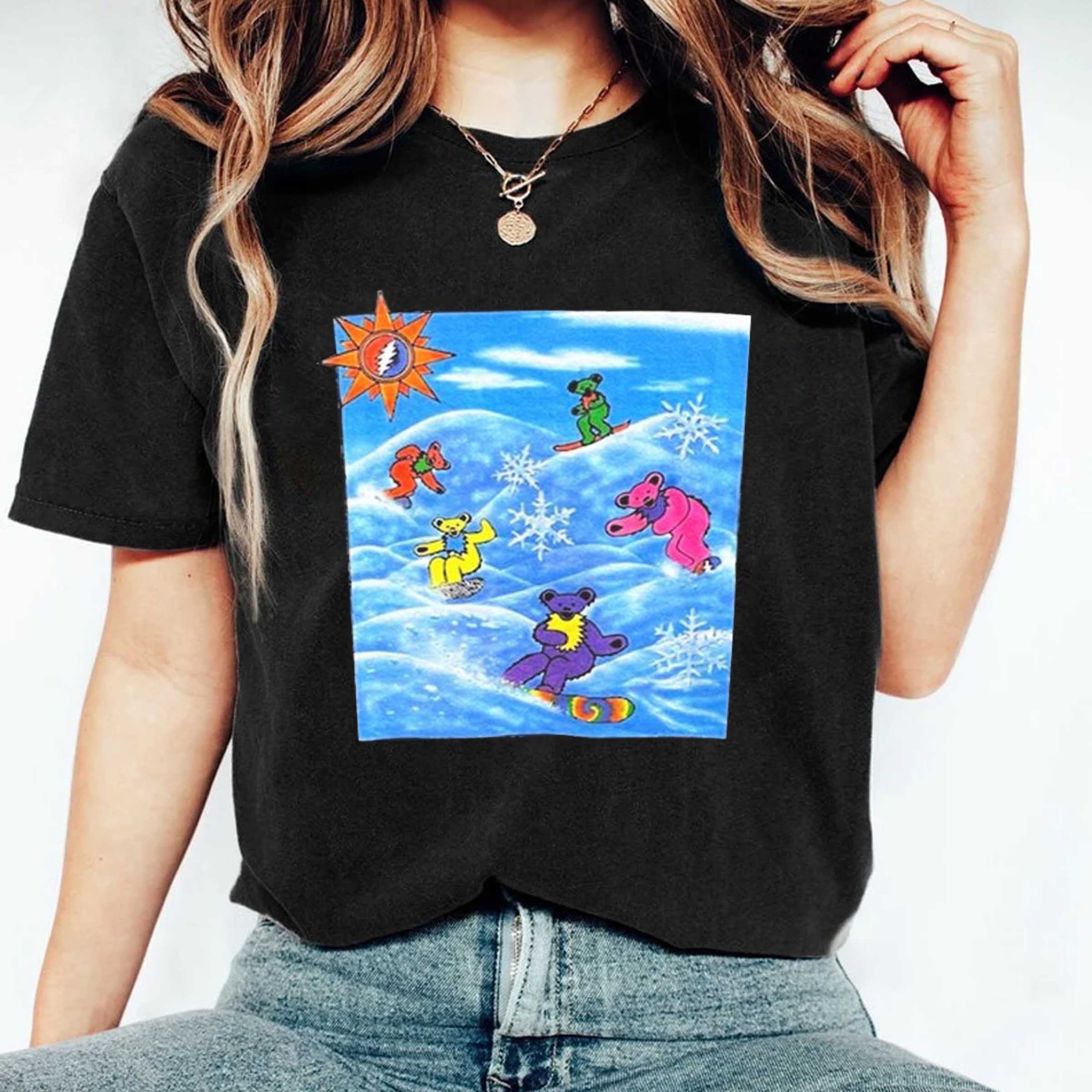 Grateful dead 1990 snowboarding bears primarily dead winter T-Shirt, Sweatshirt, Hoodie