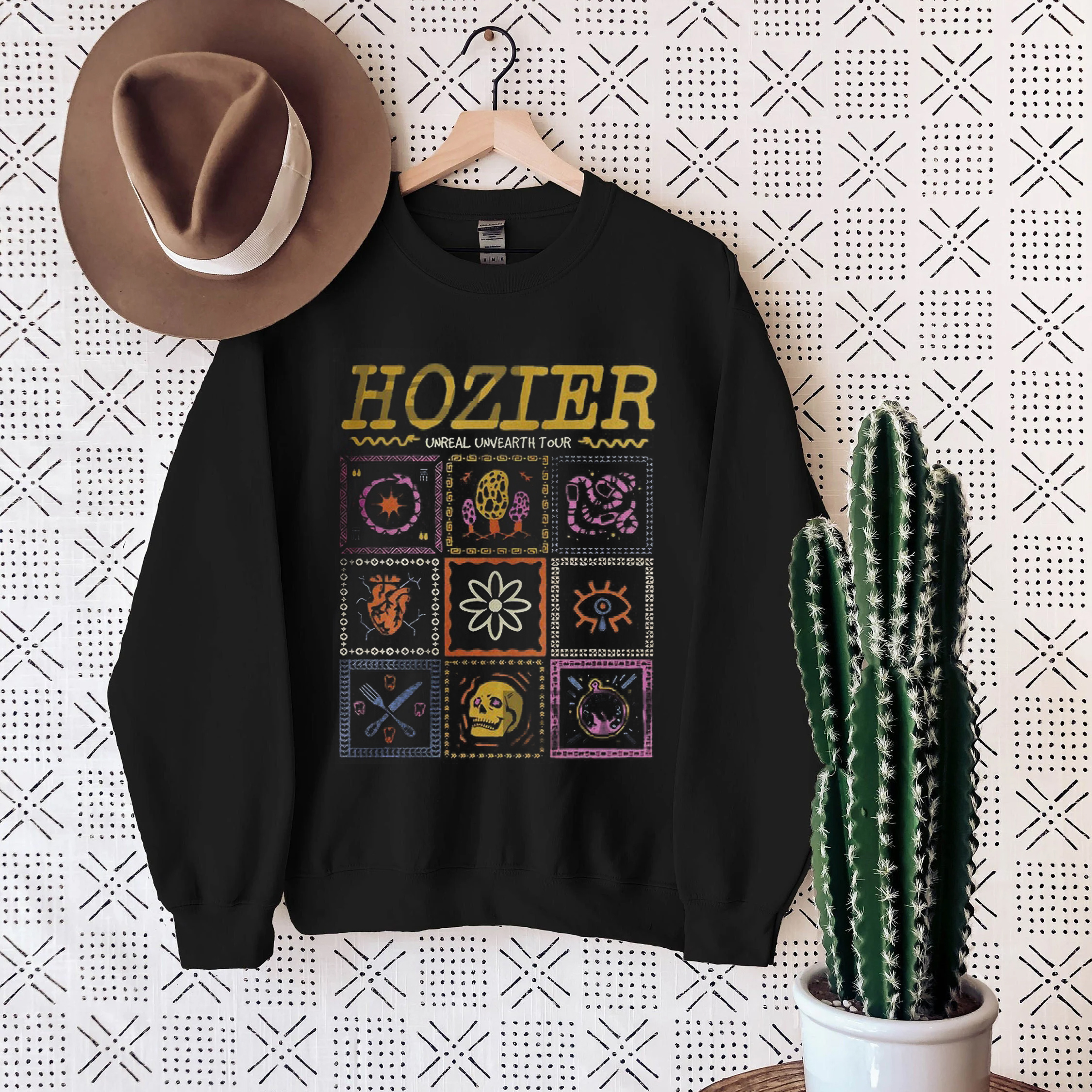 Hozier Unreal Unearth Tour Shirt, No Grave Can Hold My Body Down, Hozier In A Week Shirt, Unreal Unearth Unisex T-Shirt Sweatshirt 