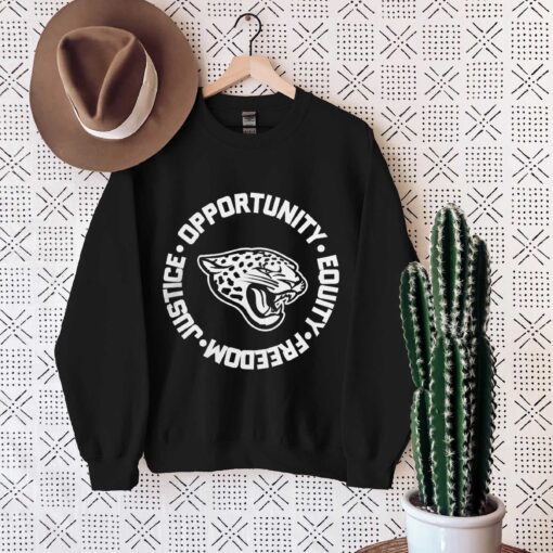 NFL jacksonville jaguars justice opportunity equity freedom T-Shirt, Sweatshirt, Hoodie Shirt