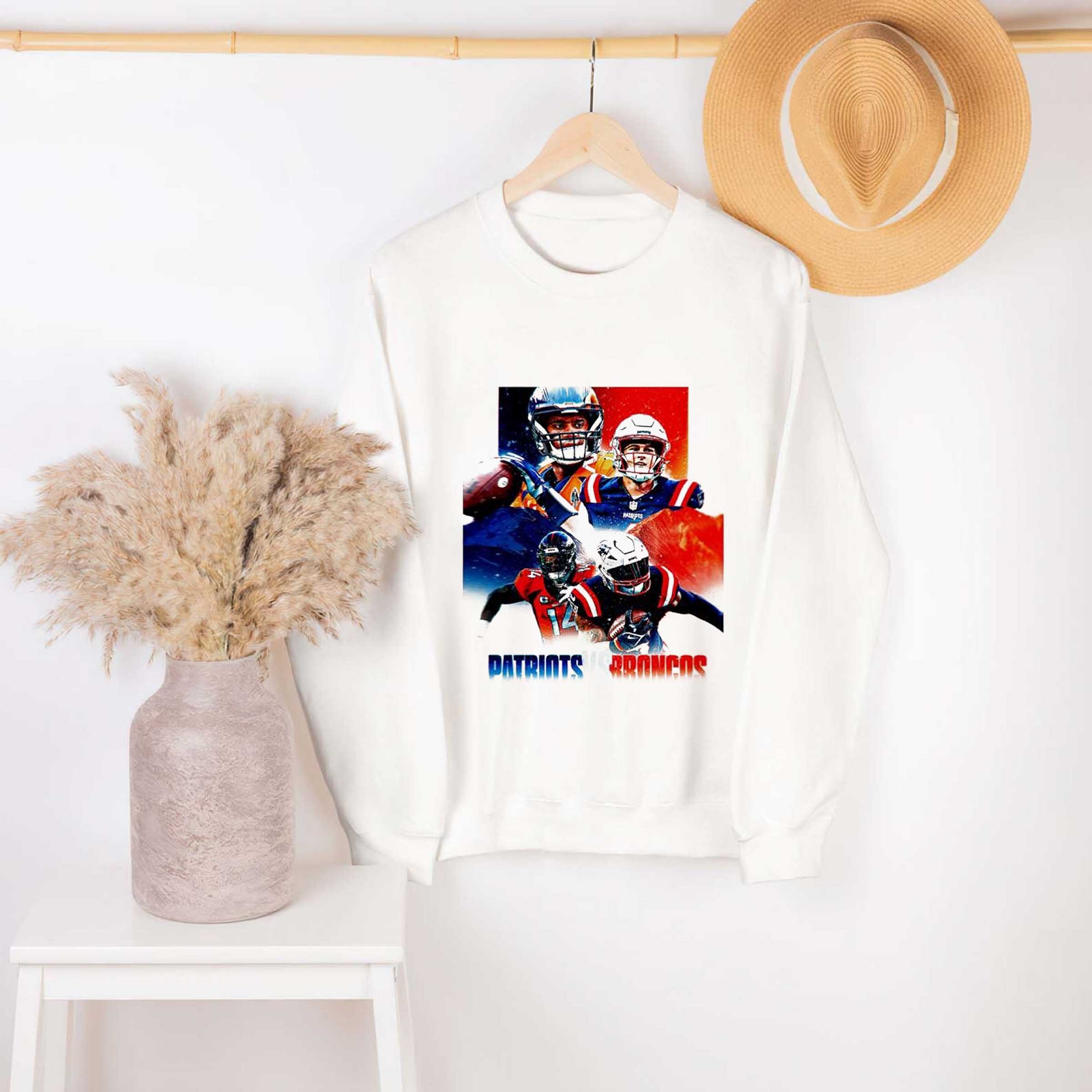New England Patriots vs Denver Broncos game matchup poster Shirt, Sweatshirt, Hoodie