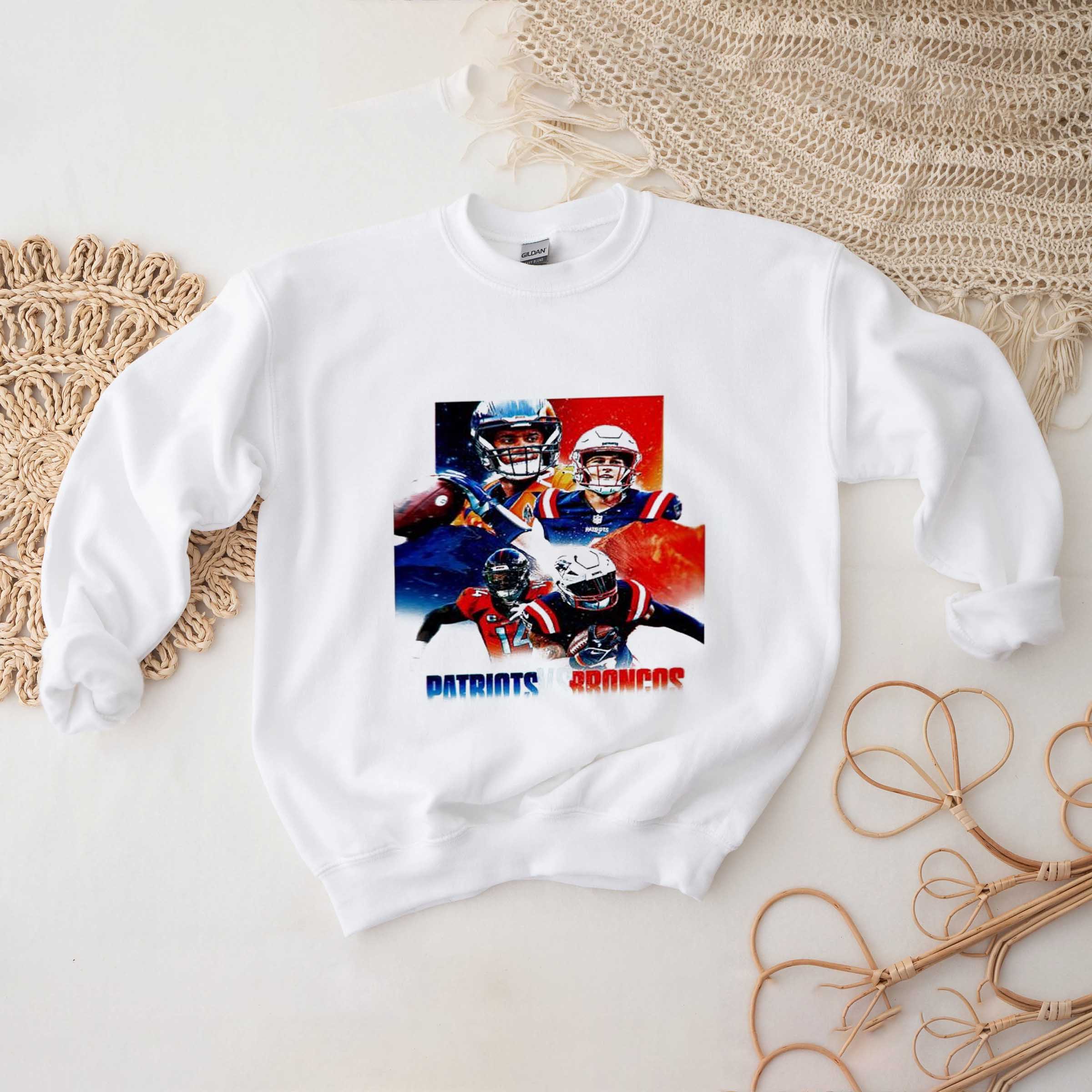 New England Patriots vs Denver Broncos game matchup poster Shirt, Sweatshirt, Hoodie