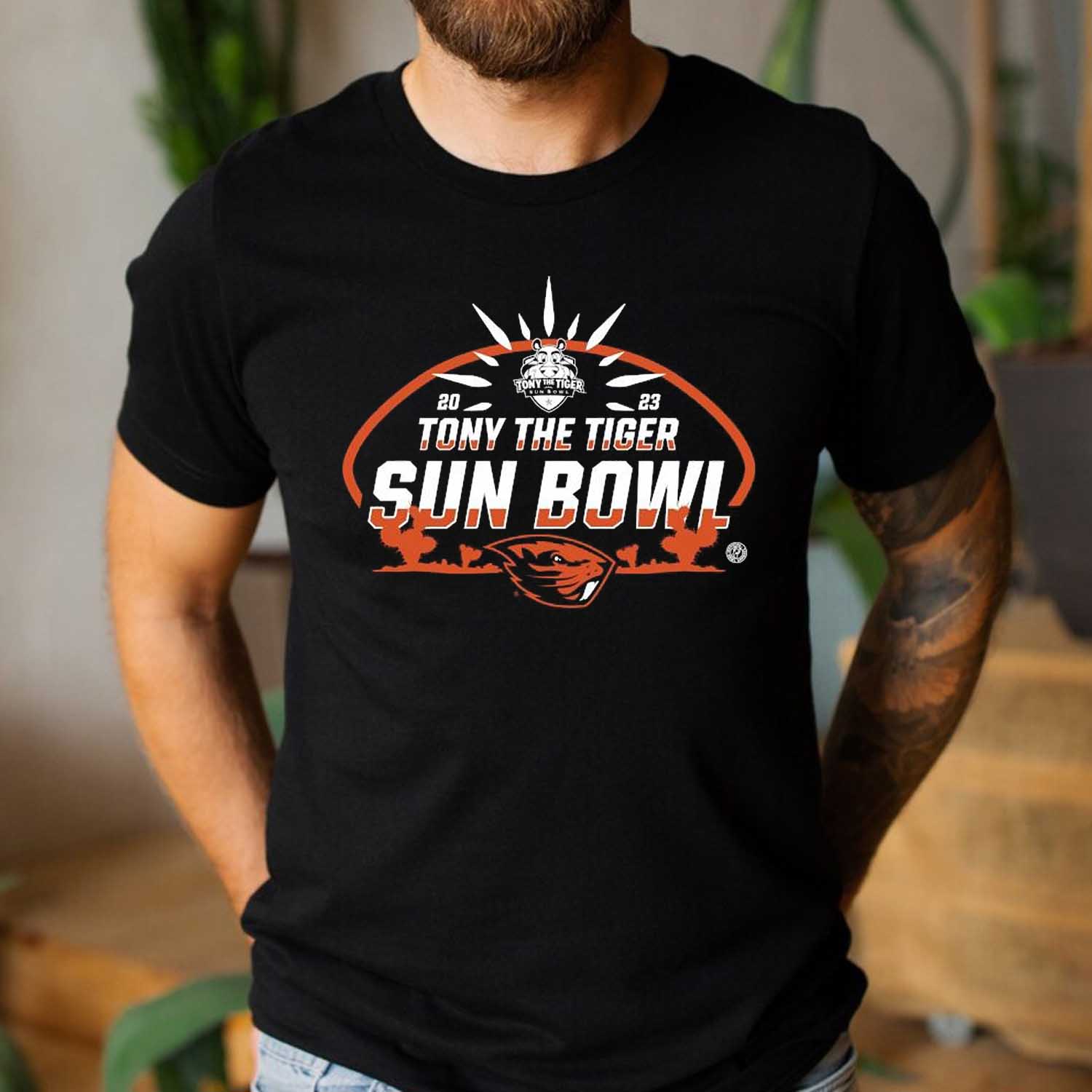 Official Oregon State Beavers 2023 Tony the Tiger Sun Bowl Graphic Shirt, Sweatshirt, Hoodie Shirt