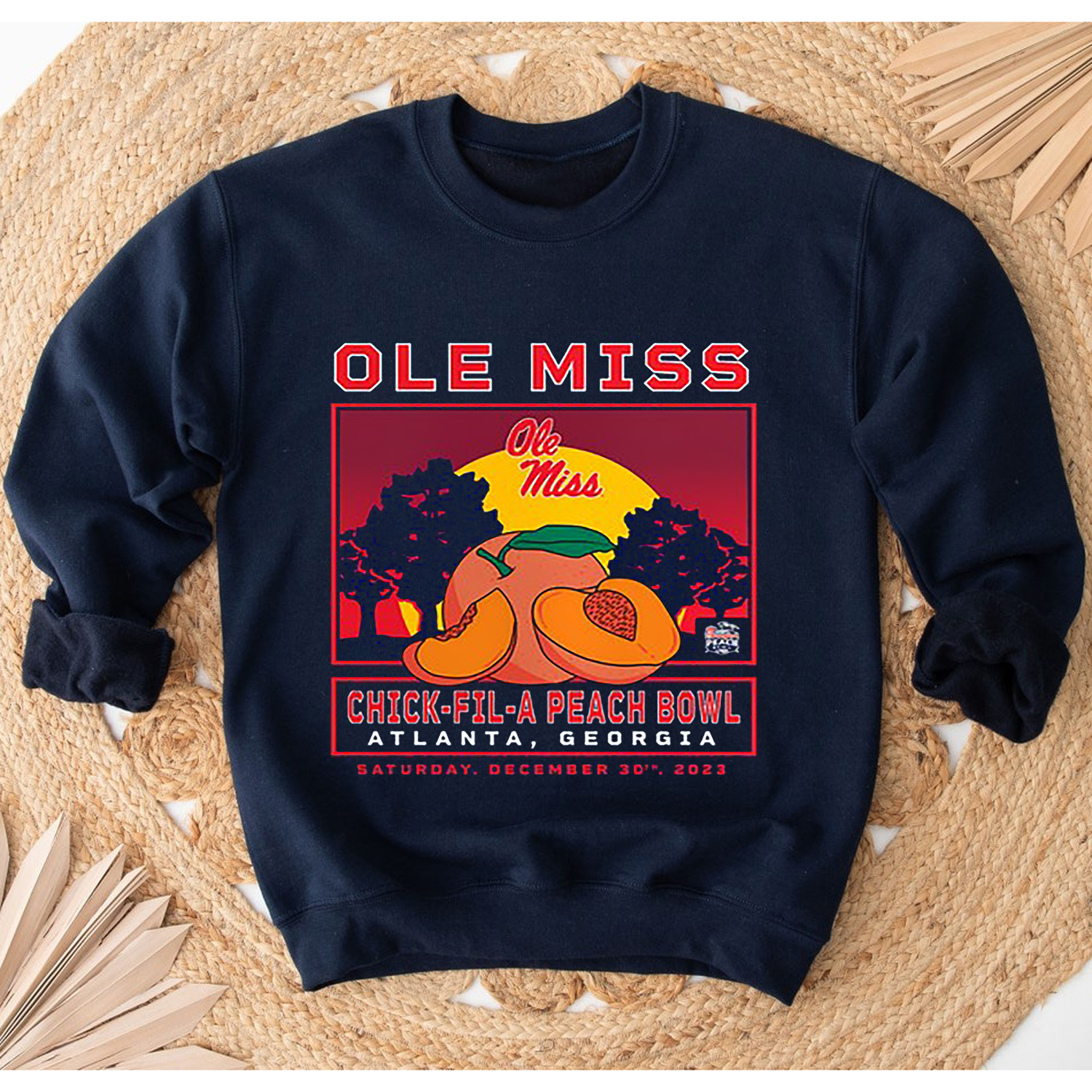 Ole Miss Chick Fil A Peach Bowl Atlanta GA December 30th 2023 T-Shirt - Fan Gift