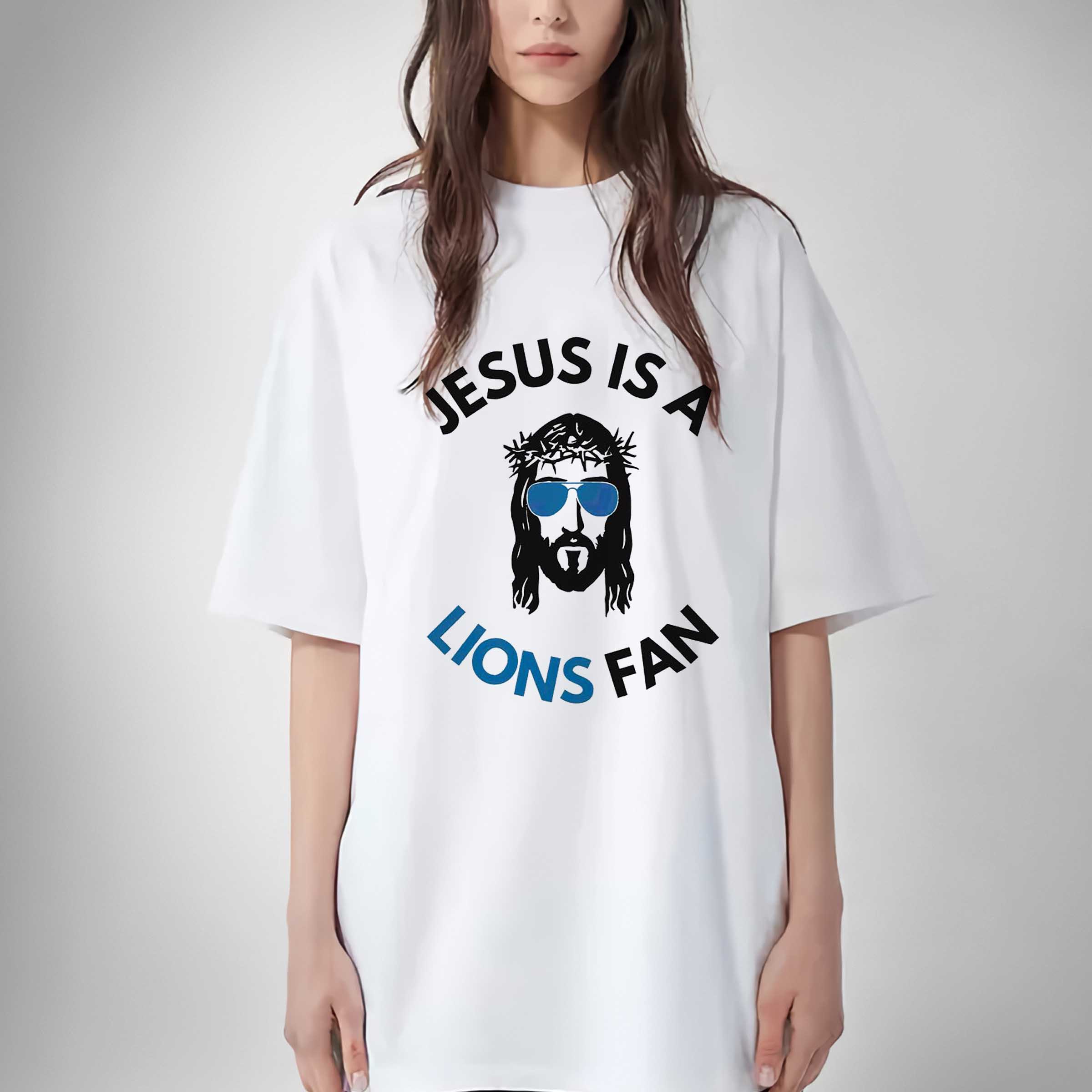 Premium Detroit Lions Jesus Is A Lions Fan Shirt Sweatshirt Hoodie