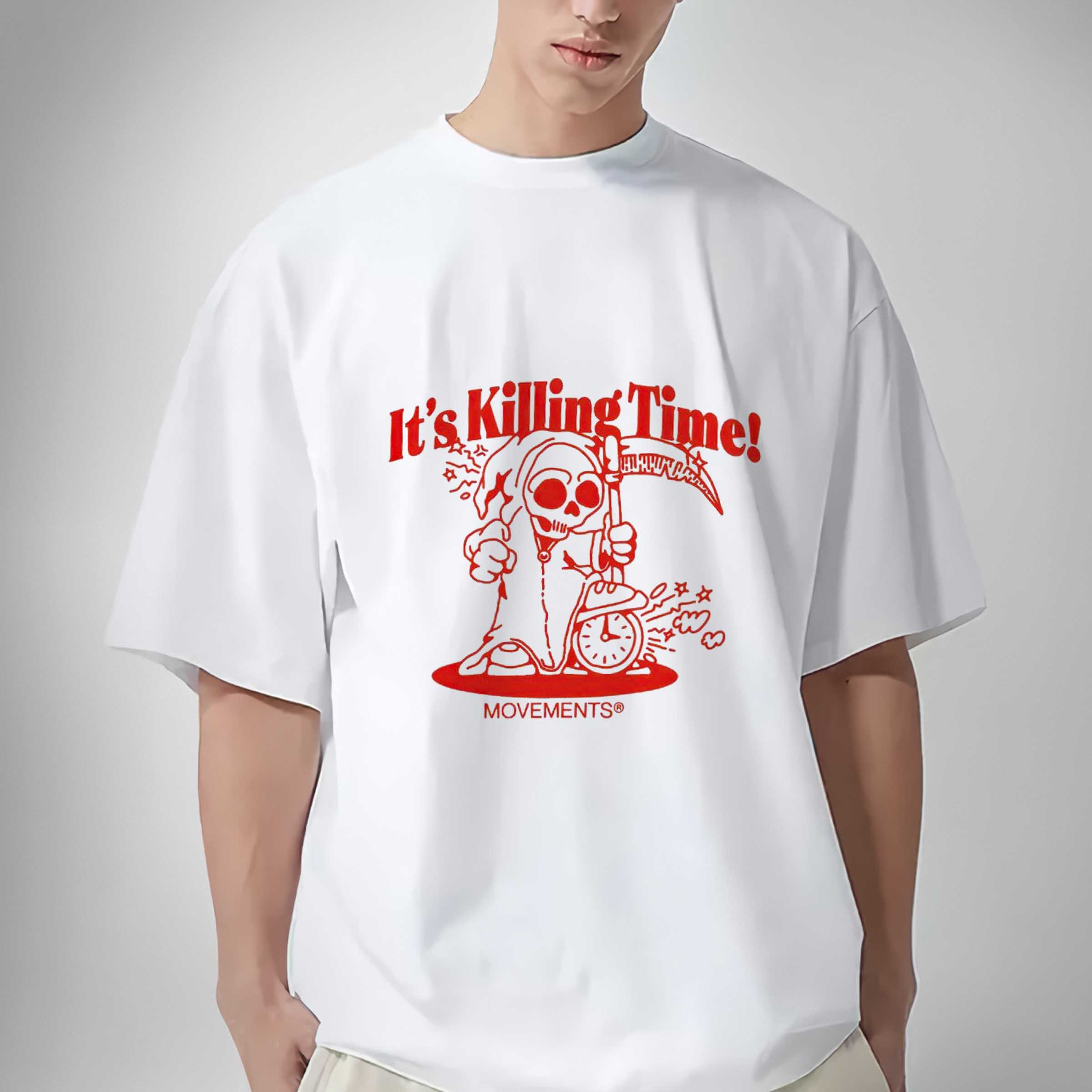Premium Grim Reaper It is Killing Time Shirt Sweatshirt Hoodie