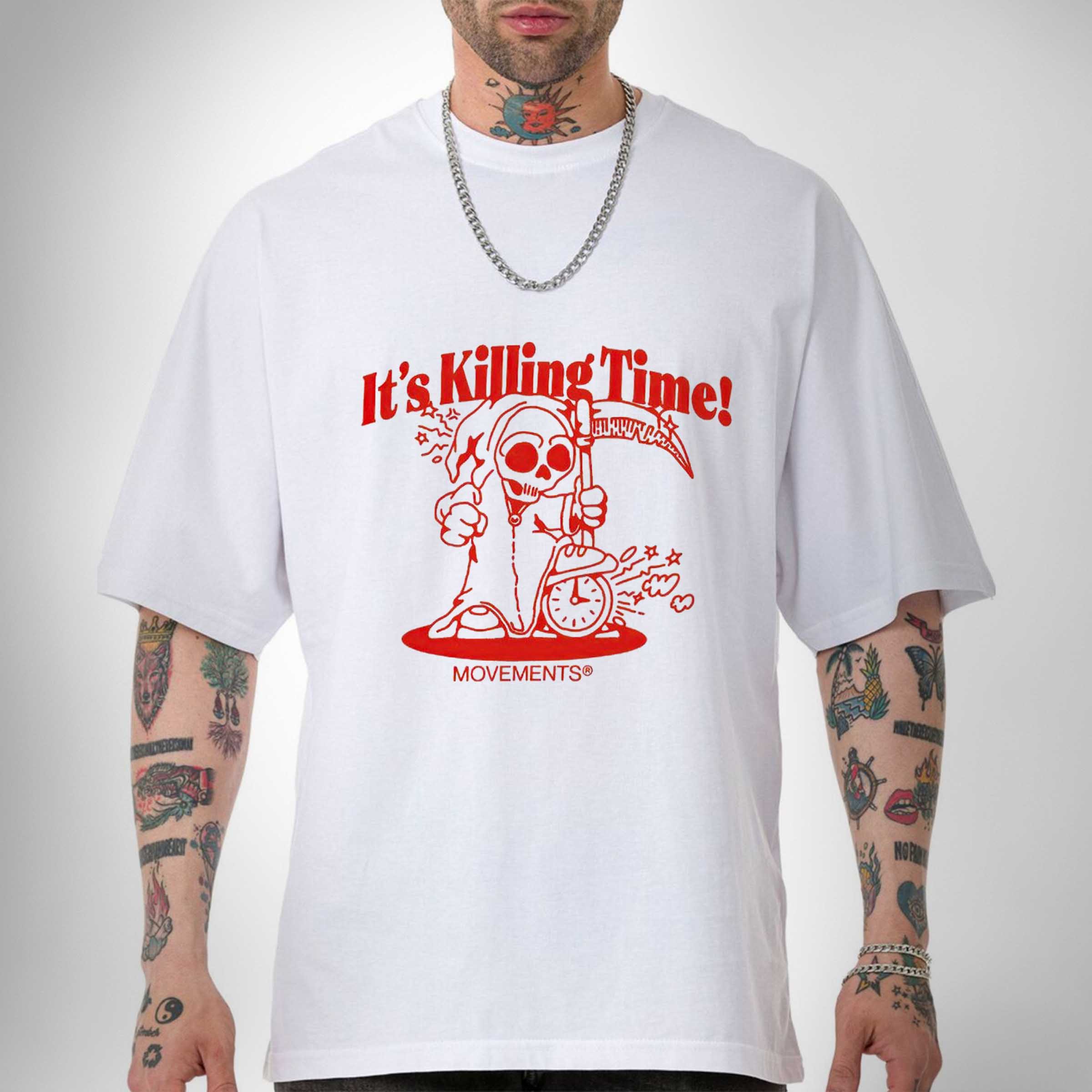 Premium Grim Reaper It is Killing Time Shirt Sweatshirt Hoodie