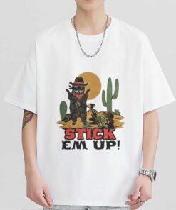 Raccoon Cowboys Stick Em Up T-shirt Sweatshirt Hoodie