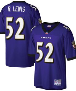 Ray Lewis Baltimore Ravens Mitchell & Ness Big & Tall 2000 Retired Player Replica Jersey - Purple