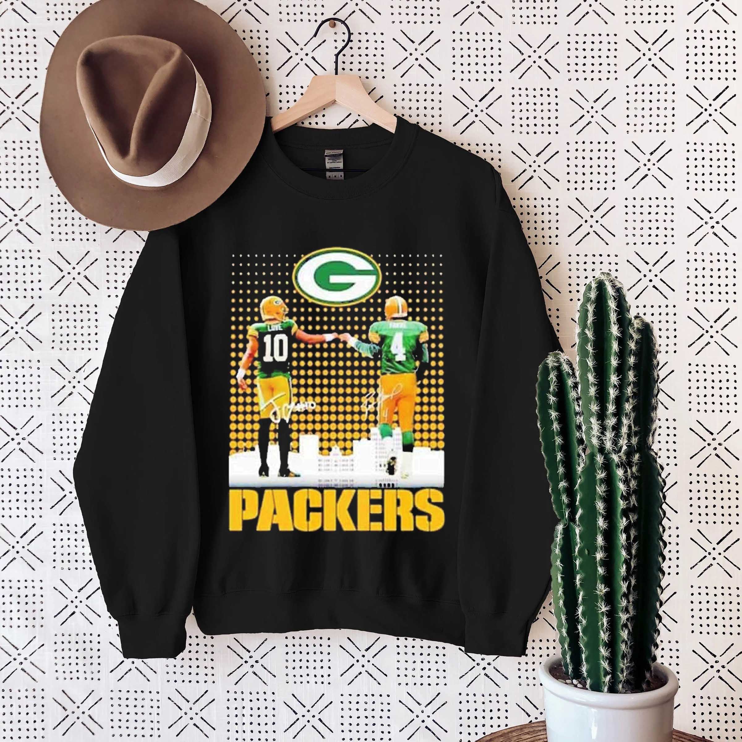 Skyline Jordan Love And Brett Favre Packers Signatures T-Shirt, Sweatshirt, Hoodie Shirt