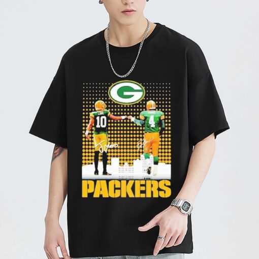 Skyline Jordan Love And Brett Favre Packers Signatures T-Shirt, Sweatshirt, Hoodie Shirt