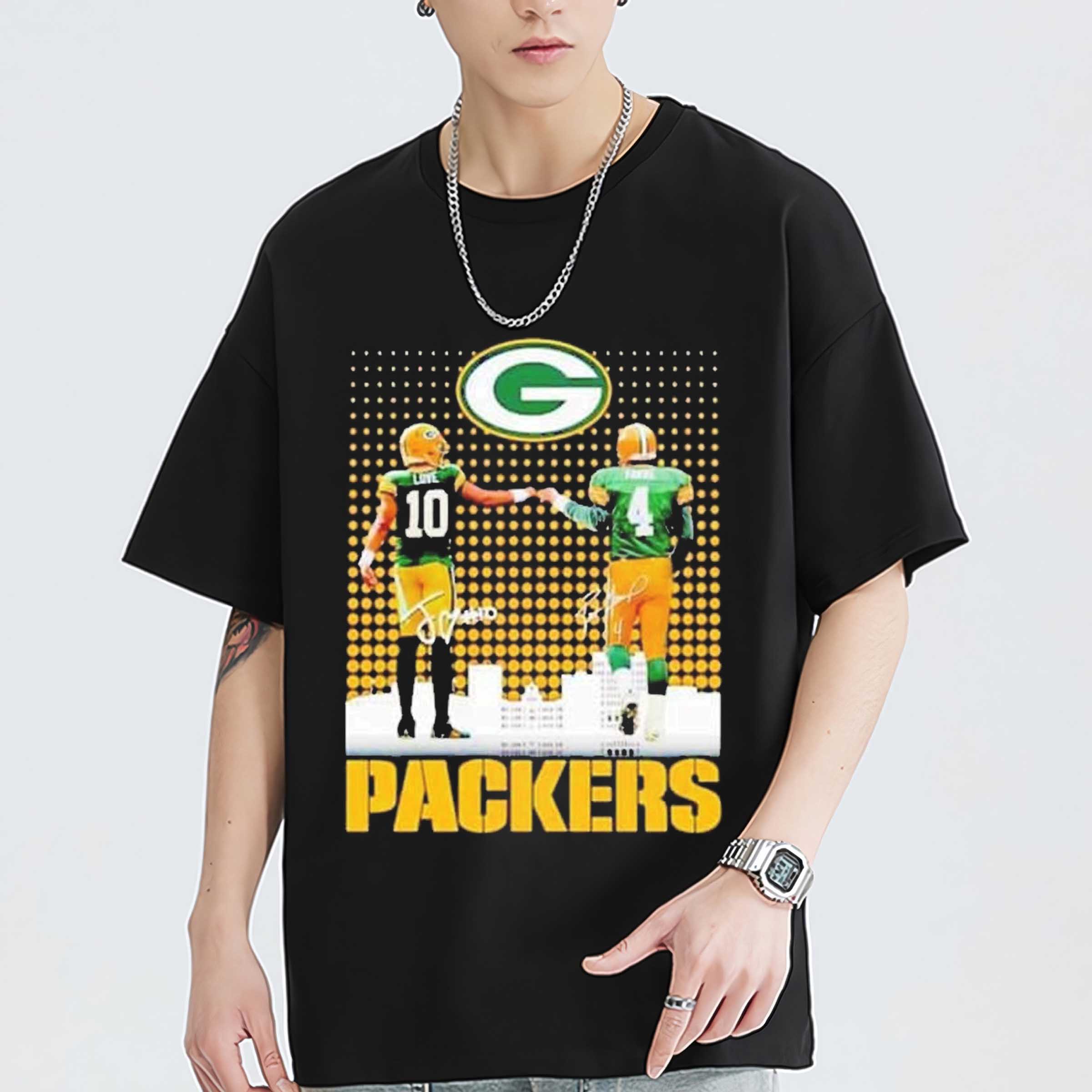Skyline Jordan Love And Brett Favre Packers Signatures T-Shirt, Sweatshirt, Hoodie Shirt