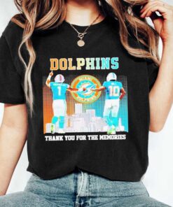 Skyline Miami Dolphins Tua Tagovailoa And Tyreek Hill Thank You For The Memories T-Shirt, Sweatshirt, Hoodie Shirt