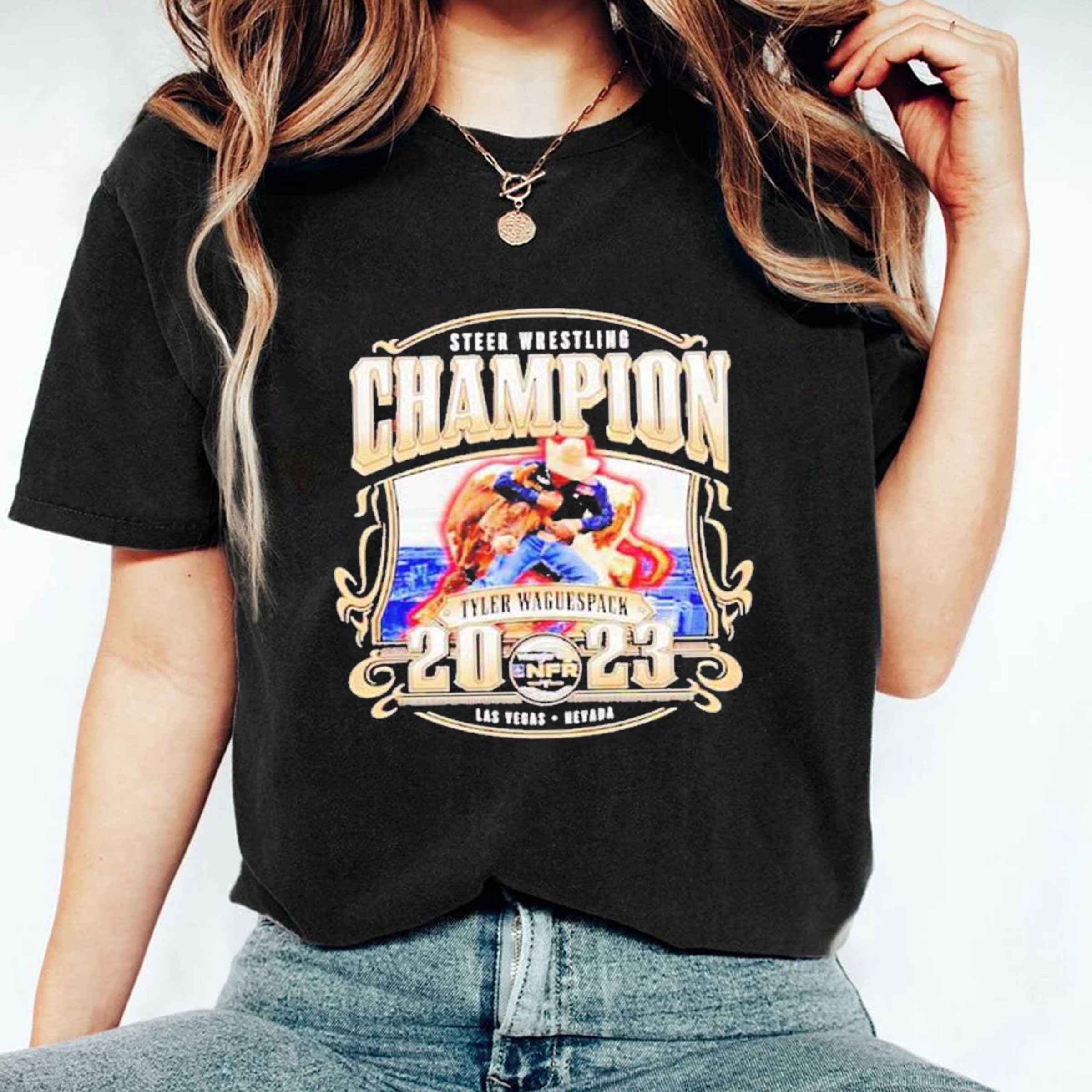 Steer Wrestling Champion Tyler Waguespack 2023 T-Shirt, Sweatshirt, Hoodie Shirt