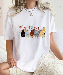 Сute Christmas Chickens Sweatshirt, Funny Christmas Chicken Sweater, Christmas Crewneck, Holiday Sweatshirt, Christmas Farm Shirt