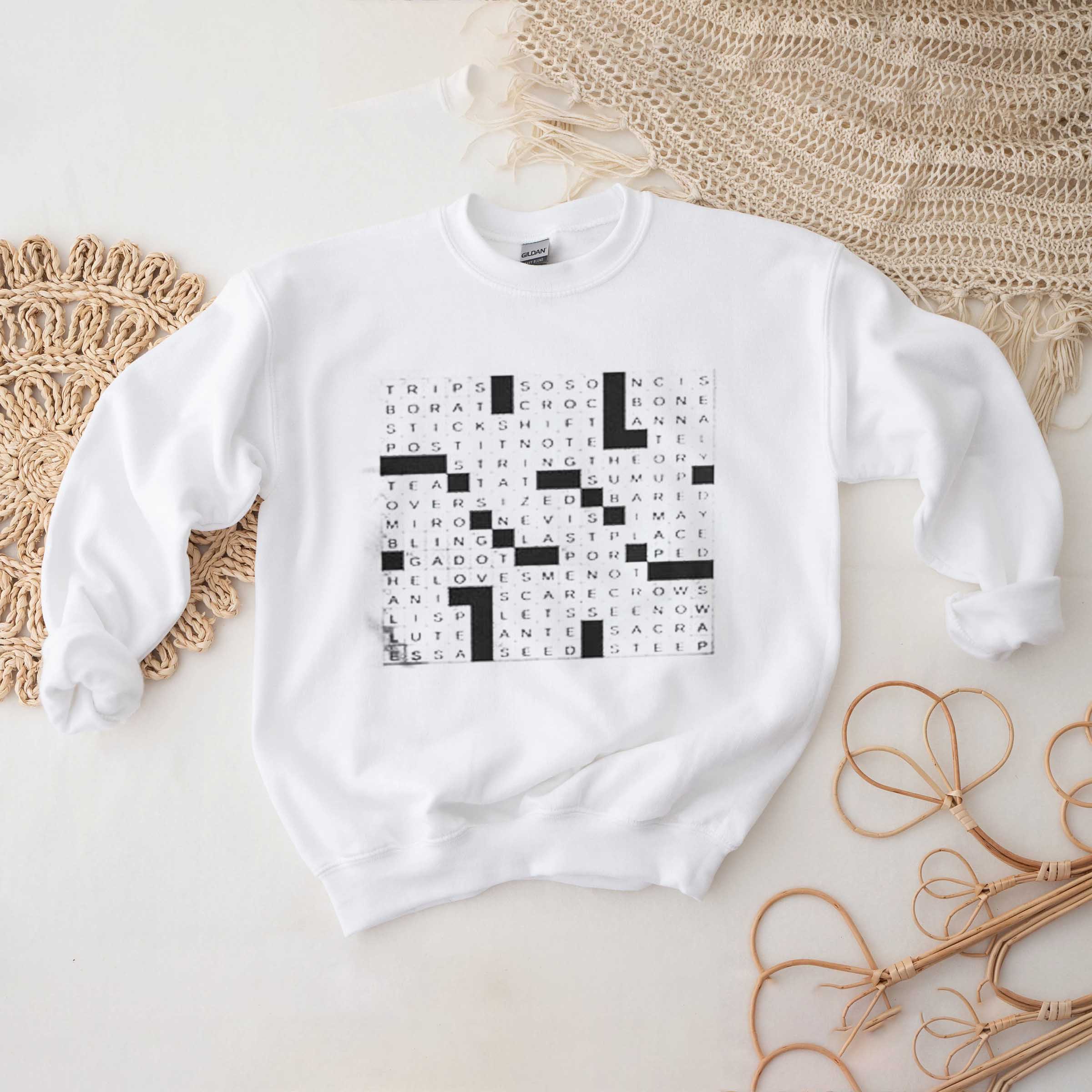 transfers as a shirt design crossword clue sweatshirt hoodie shirt
