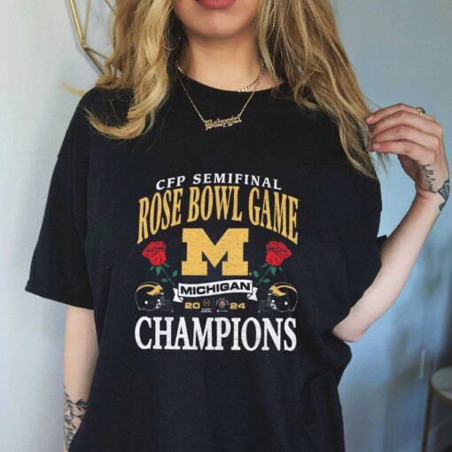 2024 Rose Bowl Michigan Wolverines College Football Playoff T-Shirt Sweatshirt Hoodie