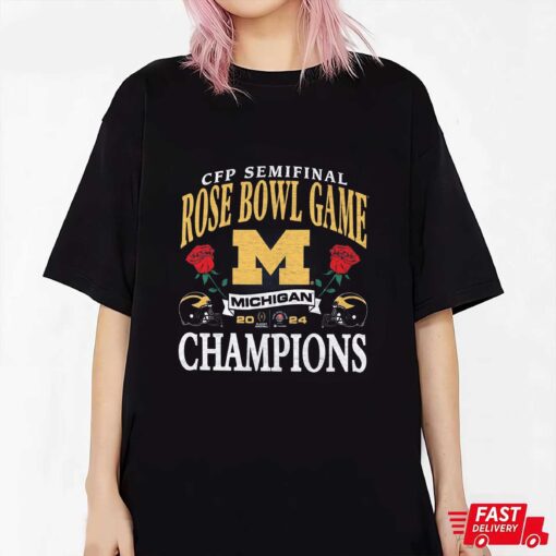 2024 Rose Bowl Michigan Wolverines College Football Playoff T-Shirt Sweatshirt Hoodie