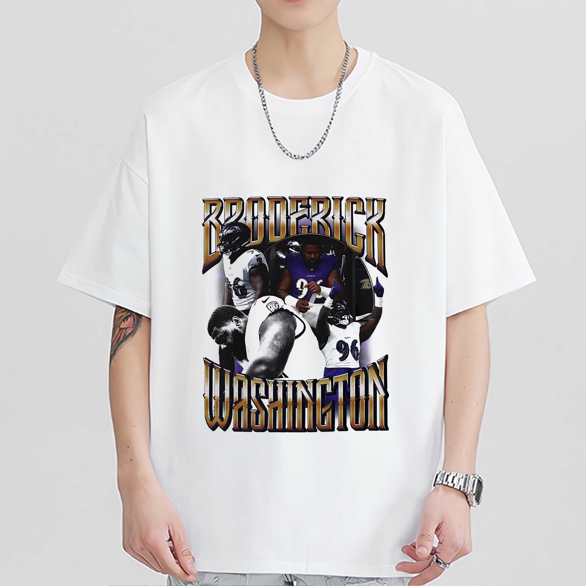 Broderick Washington Baltimore Ravens football graphic shirt sweatshirt hoodie