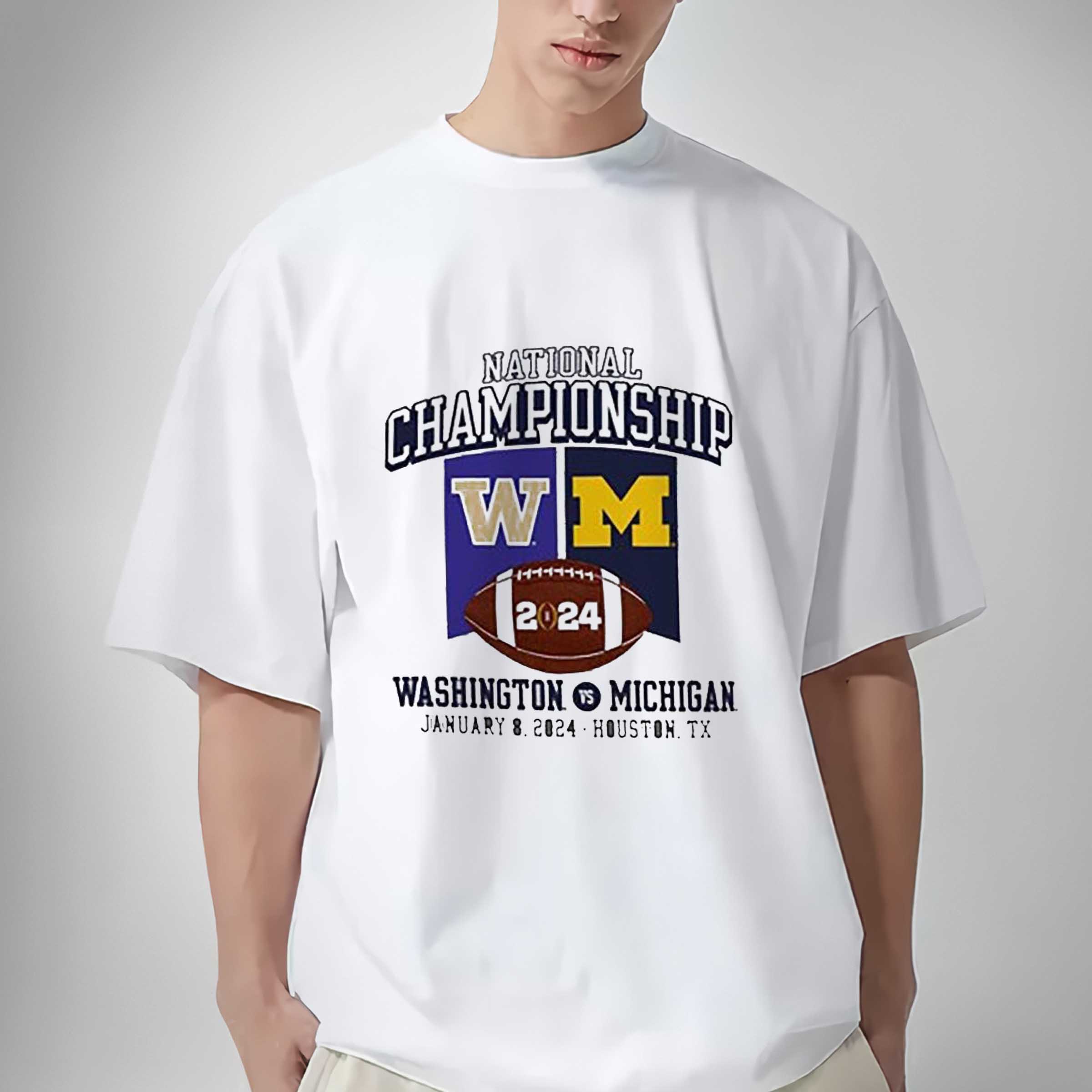 Michigan Football Vs Washington 2024 National Championship Game Banner Shirt gift for fans